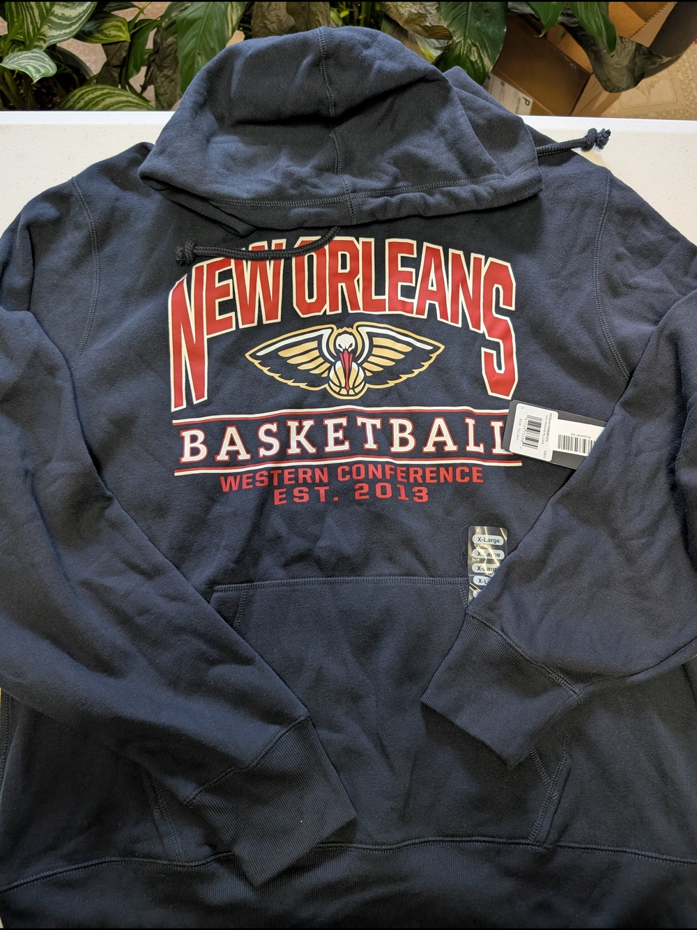 47 New Orleans Basketball Pullover Hoodie Navy Red Gold